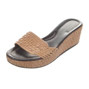 Donald J. Pliner Tan Woven Wedges